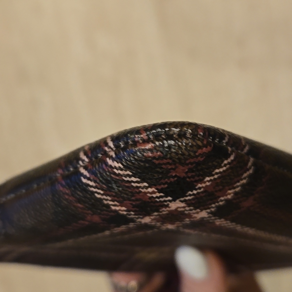 Coach Plaid Signature Zipper Wristlet/Wallet - Picture 8 of 11